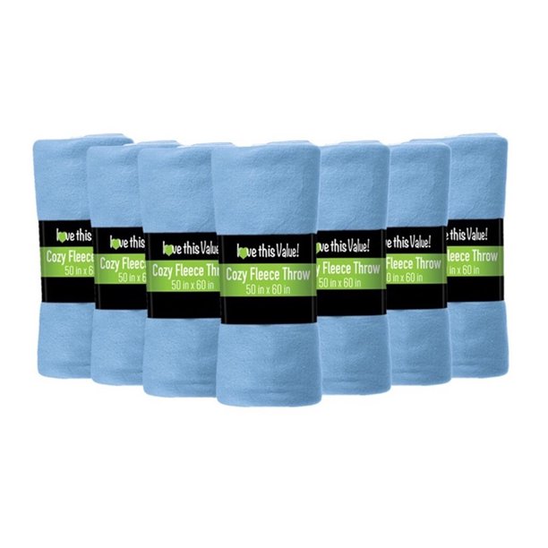 Imperial Home 12 Pack Premium Super Soft Cozy Fleece Throw Blanket 50