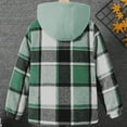 thumbnail image 4 of BFHHYA Boys Girls Sherpa-lined Plaid Hoodie Kids Teen Fall Winter Zip-Up Casual Hooded Jacket Long Sleeve Outerwear with Pockets for Playdates (4-15Y), 4 of 5