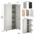 thumbnail image 6 of SystemBuild Callahan 36" Utility Storage Cabinet, Gray Oak, 6 of 16