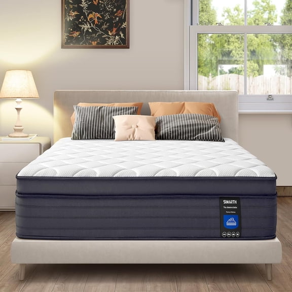 Full Mattress 12 Inch in a Box, Ultra Plush Latex Memory Foam, Cooling Breathable, Pressure Relief & Responsive Support
