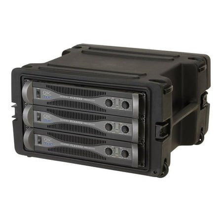 SKB 6U Roto Rolling Rack - Rack - for audio system - linear low-density polyethylene (LLDPE) - black