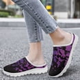 thumbnail image 4 of POLERO Halloween Bat Mules Clogs Sneakers for Women Lady Slip On Loafers Comfort Walking Flat Shoes Lightweight Breathable Mesh Walking Shoe with Arch Support for Traveling Work, 4 of 7