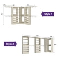 thumbnail image 2 of Homieasy 95"-132"Closet System With Drawers & Shelves Corner Closet,Freestanding Wardrobe Organizer, DIY Custom Storage for Bedroom, Living Room, Sets of 3,White Oak, 2 of 6