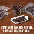 thumbnail image 2 of Weston Original Beef Jerky Gun Jr. Kit, Makes Flat and Round Snack Sticks, 1lbs Meat Capacity, With Sausage Funnel, 2 Nozzles, Stomper and Two Cleaning Brushes, Gifts for Men, Black (37-0260-W), 2 of 4