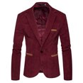 thumbnail image 2 of Vedolay Mens Blazers Casual Blazer Jacket Top Outwear Long Sleeve Coat Red,3XL, 2 of 5