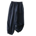 thumbnail image 3 of Sentmoon Womens Comfy Pants Solid Color High Elastic Waist Plus Size Pants Relaxed Fit Active Beach Vacation Clothes for Women Vacation Essentials for Women for Summer and Hot Weather, 3 of 4