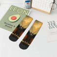 thumbnail image 7 of Fuzoiu Majestic Butterfly Sunset Print Adult Socks, Crew Moisture-wicking Socks, Unisex Cushion Crew Socks,Casual Sports Ankle Socks, 7 of 7