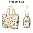 thumbnail image 3 of Tote Bag for Women - Dogs with Sunflowers Shoulder Bag - Large Utility Work Duffle Bag with Zipper Handbag for Travel, Work, Sprots, 3 of 5