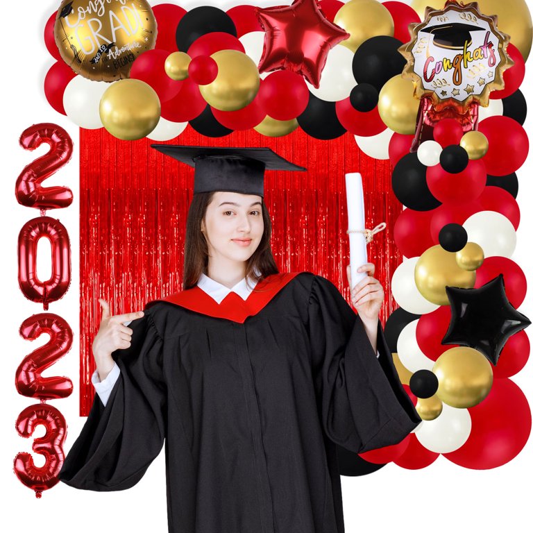 Event Red Black Graduation Parties Graduation Decor, Red And Black,