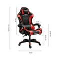 thumbnail image 4 of Graflsoa Ergonomic Multi-Functional Gaming Chair with Adjustable Recline, Lumbar Massage, and Swivel Base for Office, Home, and Gaming Use - Red/Black Leather Design, 4 of 7