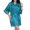 1-1-Light Blue, variant on successthop Bridesmaid Robes for Wedding Day Short Length Lightweight Solid 3/4 Sleeve Pajamas XL Beige