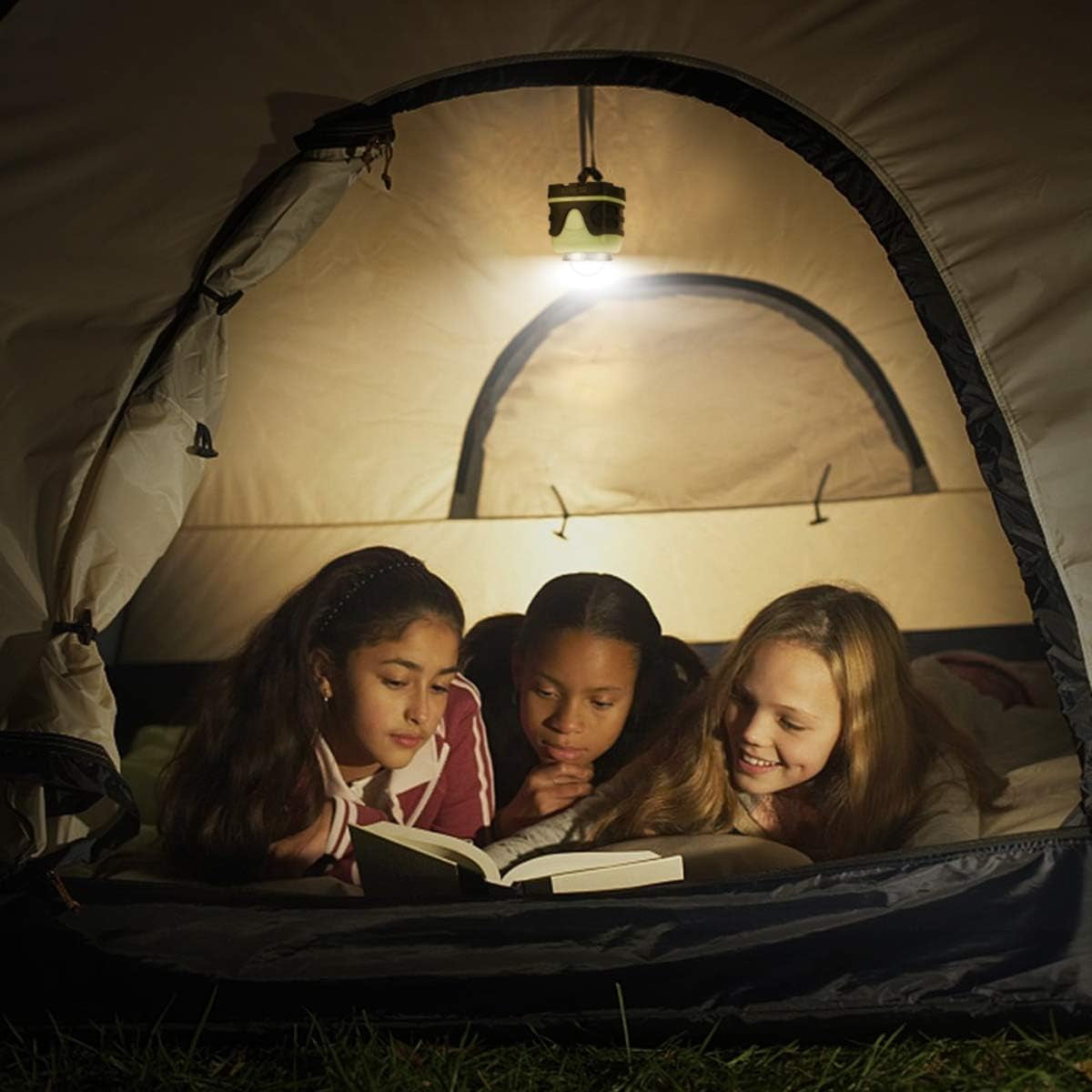 Lepro 2-Pack Camping Lanterns, 1000 Lumen Tent Lights Battery Powered, 4 Dimmable Light Modes,Emergency Lantern and Flashlight for Power Outage, Emergency, Hiking, Fishing, Tents