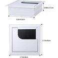 thumbnail image 2 of 4pcs Computer Desk Grommet Square Desk Grommet Aluminum Cable Hole Cover 80 X 80mm For Management Office Computer Desk Wires, 2 of 5