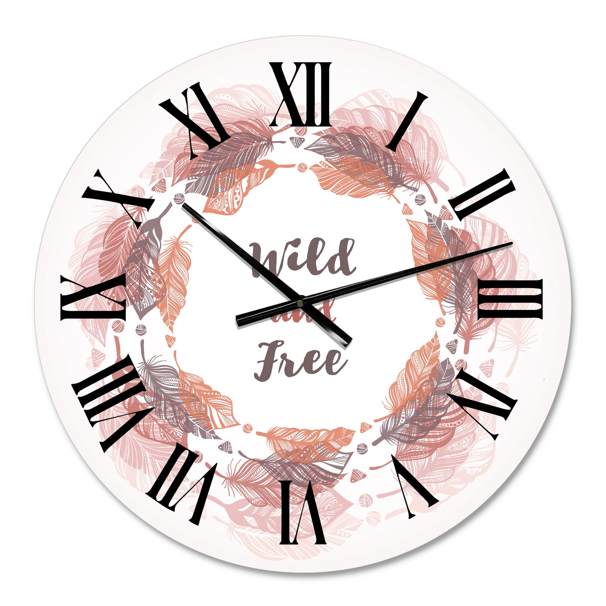Designart 1 in Quartz Bohemian Wall Clock