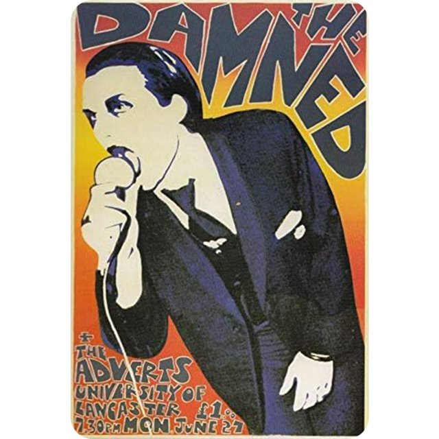 Placa Metal Vintage Carteles Conciertos Arte Pintura Hierro Rectangular 20x30cm