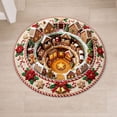 Candy Round Rug STPToys Christmas Round Rug 3D Optical Illusion Candy House Floor Mat ...