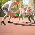 thumbnail image 4 of EASTIN 3Pcs Balls Set Rainbow Inflatable Convenient Fun Rugby Parent-child Games Toys Basketball Kids Adults Beach Court Garden, 4 of 8