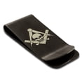 thumbnail image 2 of Stainless Steel Freemasons Masonic Skull & Crossbones Engraved Money Clip Credit Card Holder, 2 of 2
