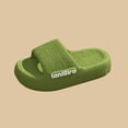 thumbnail image 6 of Xfvqtps Shower Shoes for Womens and Mens Slide Open Toe Thick Soft Sole Lightweight Non Slip Solid Color Side Letter Label Indoor Beach EVA Slipper Green, 6 of 6