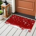 thumbnail image 5 of Red Christmas 2'x3' Washable Rug, Snowflake Winter Xmas Ball Non-Slip Soft Doormat Area Rugs for Entrance Bathroom Bedsides, Carpet for Kitchen Bedroom, Entryway Floor Mat, 5 of 9