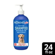 ADAMS Plus Flea & Tick Shampoo with Precor for Dogs & Puppies, Flea Shampoo to Treat Flea Infestations, Kills Ticks, Fleas, Flea Eggs & Lice, Cleans and Conditions Coat, 24 fl oz