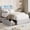 Gray, variant on Velvet Upholstered Platform Bed Frame with Bookcase Headboard, RGB LED Lights and 2 Flexible Storage Drawers, Noise Free,Adjustable Headboard Height,No Box Spring Needed, Easy Assembly