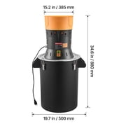 VEVOR Electric Grain Mill Grinder, 600W High Power Commercial Spice Grinder, 14 Gal Pulverizer Powder Machine with Galvanized Sharp Blades, for Dry Grains, Spices, Cereals, Coffee, Corn & Pepper