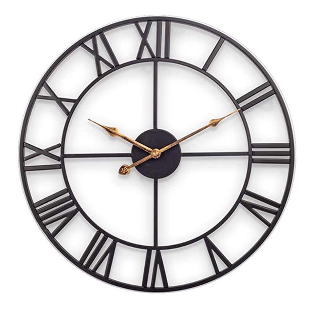 Reloj de pared de estilo europeo simple sala de estar reloj de hierro mudo Reloj de pared digital creativo reloj decorativo reloj transfronterizo