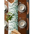 thumbnail image 5 of Eucalyptus Leaves Burlap Cotton Table Runner 13x60 Inches Long, Spring Botanical Plants Branches Vines Farmhouse Table Runners, Outdoor Dining Tablecloths Decor for Baby Shower/Party/Wedding, 5 of 6