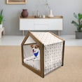 thumbnail image 3 of Anchor Pet House, Anchors and Hearts Romantic Beach Holiday Party Gathering Leisure Tour, Outdoor & Indoor Portable Dog Kennel with Pillow and Cover, 5 Sizes, Vermilion Grey, by Ambesonne, 3 of 5