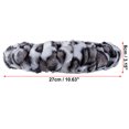 thumbnail image 3 of Unique Bargains 36-40cm Elastic Leopard Pattern Faux Fur Winter Warm Car Steering Wheel Cover Universal Gray, 3 of 5