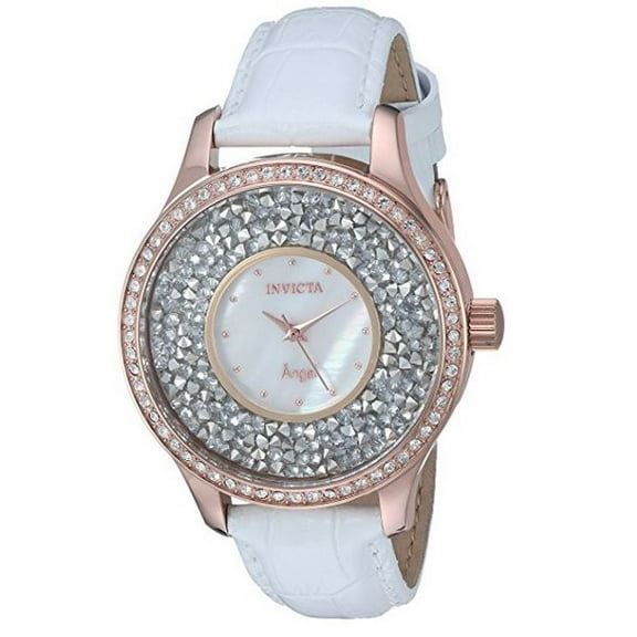 Invicta Women's Angel Quartz 3 Hand White Dial Watch 24588