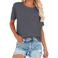 thumbnail image 2 of Basic Tees for Women Short Sleeve Crew Neck Graphic Printed T Shirts 2026 Spring Fashion Casual Tops, 2 of 5
