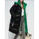 thumbnail image 5 of Abrigo holgado de plumón brillante para mujer, Chaqueta larga acolchada de 2024 algodón, Parka de nieve impermeable, ropa de abrigo cálida con capucha gruesa, 5 of 5