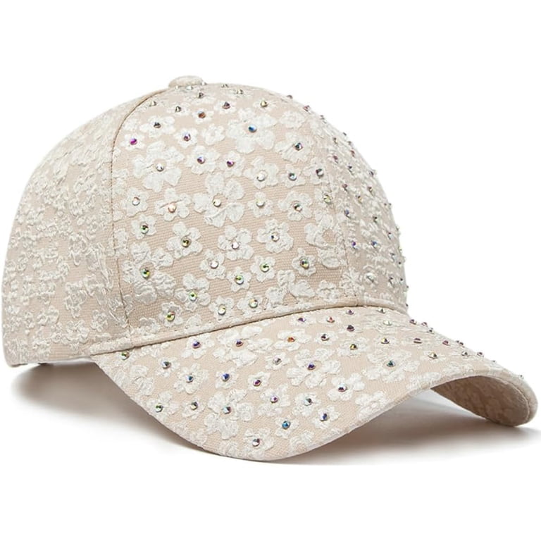 CoCoMangos Daisy Baseball Cap for Women Bling Rhinestone Sun  display picture 1
