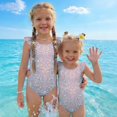 thumbnail image 7 of Abcomgle Girls One Piece Swimsuits 10-12 Glitter Sequin Graphic One Piece Swimsuit for Girls Ruffled Stretchy Girls Swimwear, 7 of 7