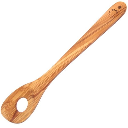 Large Hand Carved Olive Wood Risotto Spoon - (13.5 Inches) - Asfour Outlet