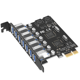 thumbnail image 4 of Adaptador PCI Express USB 3.0 (3 unidades) PCI E a 7 puertos USB 3.0 Tarjeta adaptadora de expansión USB 3 PCIe PCI-E X1 Controlador (VIA), 4 of 5
