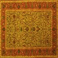 thumbnail image 1 of Ahgly Company Machine Washable Indoor Square Persian Yellow Traditional Area Rugs, 3' Square, 1 of 4