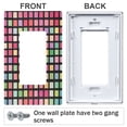 thumbnail image 3 of Yayeee Rocker Switch Wall Plate 1-Gang 4.6"x2.9" Home Decorative Outlet Cover, Colorful Block Pattern, 3 of 6