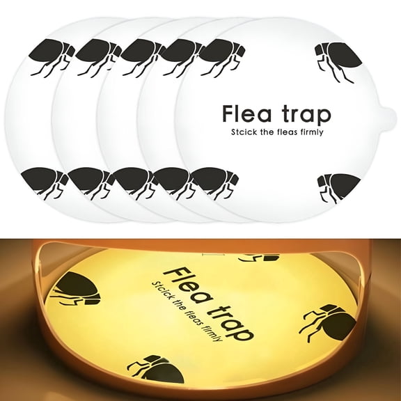 ACDANC  5 Pack Flea Trap Refill Discs 7.1" Sticky Pads Refills,Natural Odorless Glue Board Replacement