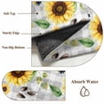 thumbnail image 5 of Summer Flowers Area Rugs 5x7 ft Yellow Sunflower Seed Fanny Bee Rustic Gray Plaid Washable Rug Non Slip Indoor Carpet Absorbent Floor Mat for Living Room Bedroom Dining Room, 5 of 9