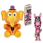 Five Nights at Freddy's Pizza Simulator - Orville Elephant Collectible Figure + Games:Five Nights at Freddy's Pizza Simulator - Pigpatch Collectible Figure, Pack of 2