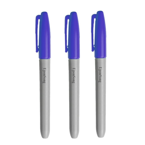 UponSong Marking pens, Quick Drying And Fade Resistant Fine Tip Marker For Wood, Plastic, Paper, Metal, And More, Drawing, Coloring, And Poster Marker , Black, 3 Count