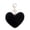 Black, variant on Faux Rabbit Fur Pom Pom Keychain, Plush Heart Bag Charm Pendant for Car Keys, Backpack and DIY Phone Case Accessories