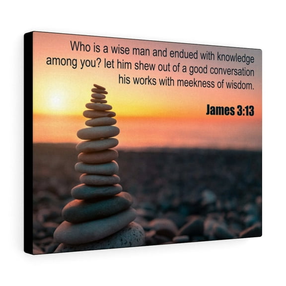 Scripture Walls Wise Man James 3:13 Bible Verse Canvas Christian Wall Art Ready to Hang Unframed