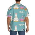 thumbnail image 5 of KLL Animal Meditation Print Men's Shirt Short Sleeve Button Down Summer Cuba Beach Shirts- 4X-Large, 5 of 7