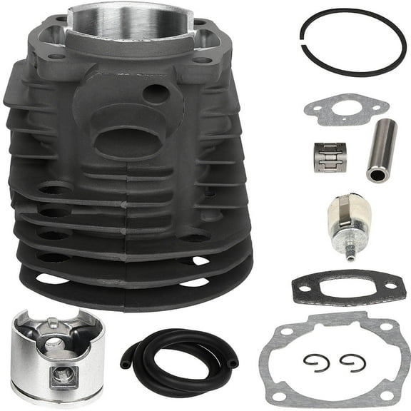 ECCPP 46mm Cylinder Head Piston Kit fit for Husqvarna 50 51 55 Rancher Chainsaw Spark Plug Replaces 503609172 Piston Pin Rings Circlip Chainsaw Parts New