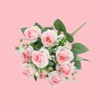 thumbnail image 3 of LShunze Artificial Flowers Small Roses with Leaf Bouquet Faux Floral Plant for Valentines Decoration Kitchen Wedding Office, 3 of 8