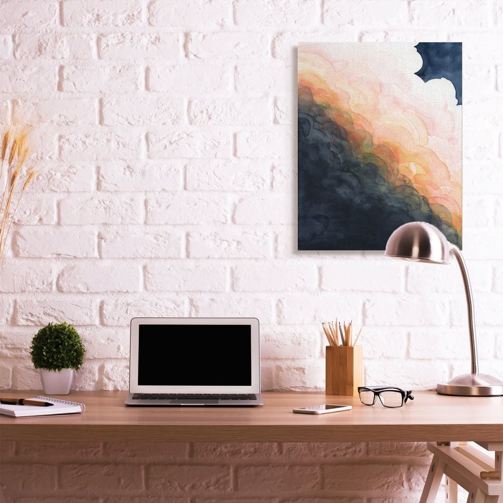 Stupell Industries Storm Cloud Abstraction at Sunset Watercolor Canvas Wall Art Design by Grace Popp